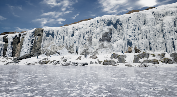 Frozen Lake Cliffs